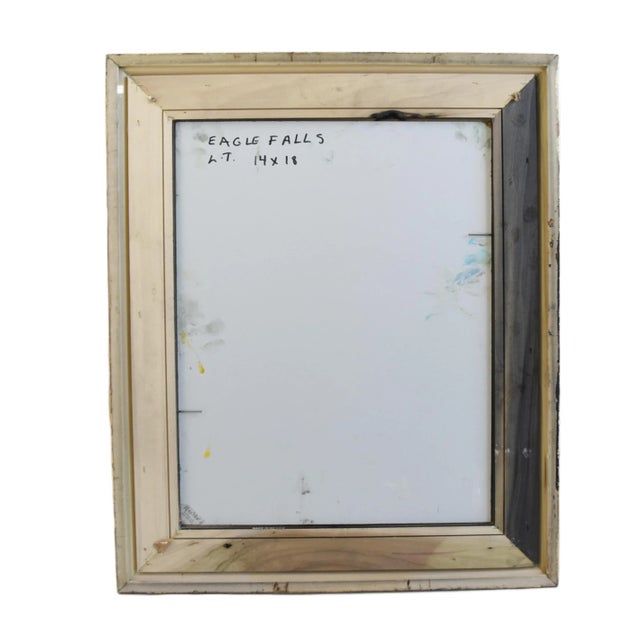 Silvio Silvestri, Listed Artist Eagle Falls Lake Tahoe California Oil Painting Including the Antiqued Gold Wood Frame For Sale - Image 10 of 12