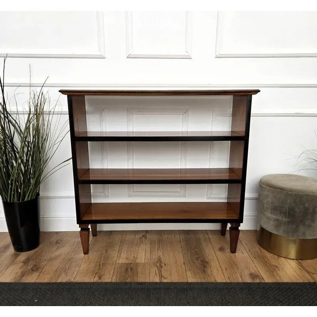 Vintage Italian Bookcase in Walnut, 1960s For Sale - Image 9 of 10