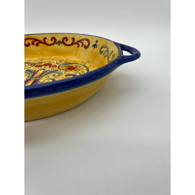 Italian Yellow Tuscany Casserole Baker For Sale - Image 3 of 9