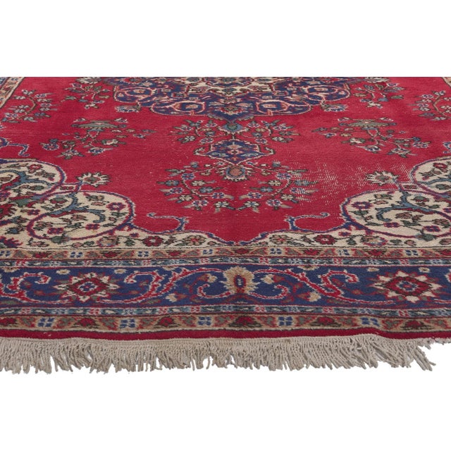 Mid 20th Century Vintage Red Turkish Sparta Rug, 07'07 X 11'01 For Sale - Image 4 of 10