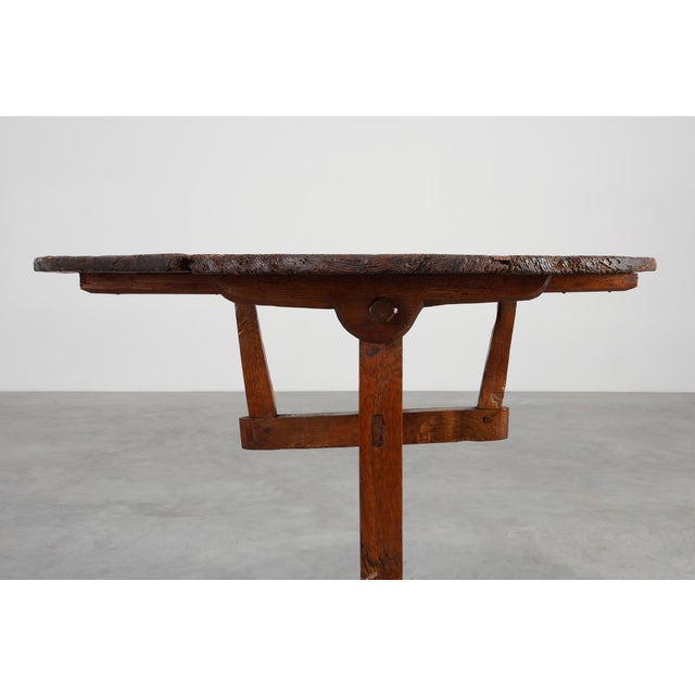 Antique Oak Tilt Top Side Table, France, 1800s For Sale - Image 6 of 18