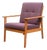Armchair with Cushion in Light Violet, 1965 For Sale