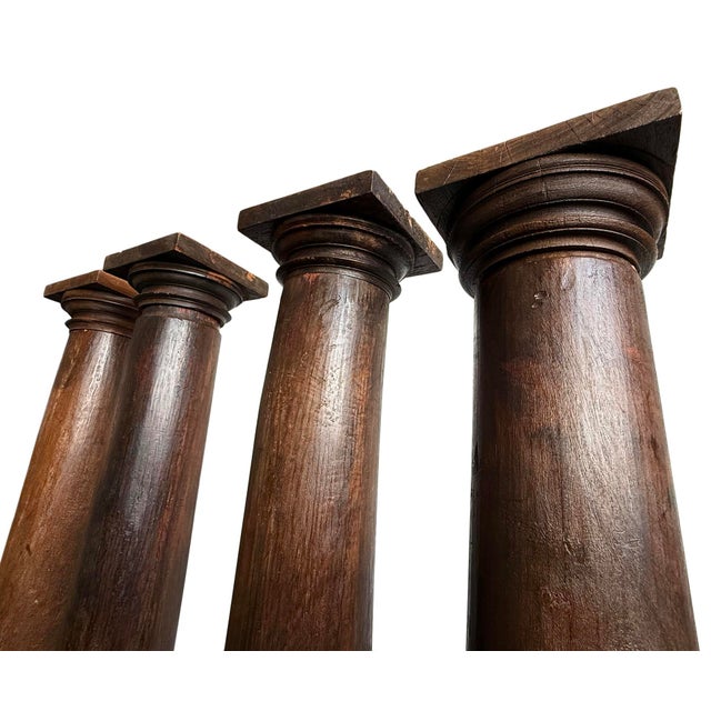 Set of Four Antique Rosewood Columns For Sale - Image 4 of 9