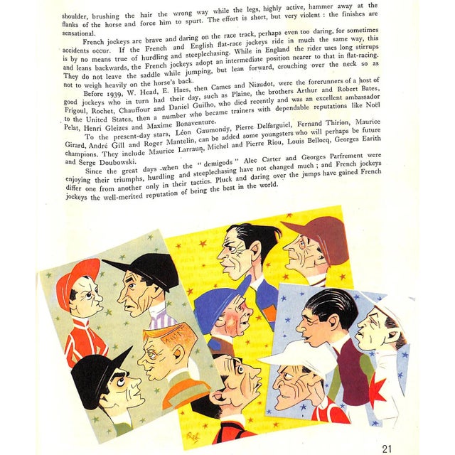 Paper "Racing in France" 1950 Godolphin Darley (Inscribed) For Sale - Image 7 of 12