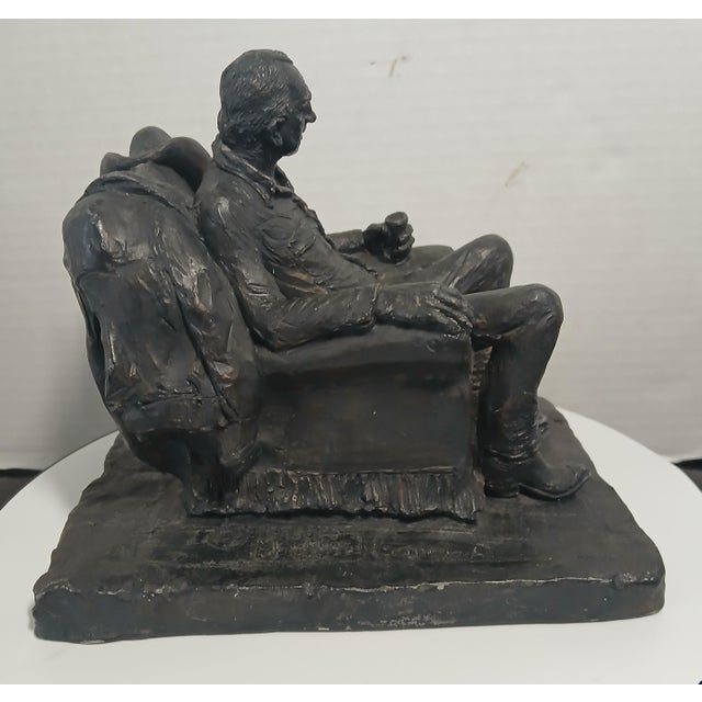 Fresh from a collector's estate, this terrific sculpture by world-famous sculptor Michael Garman is sure to wow. 8 1/4" L...