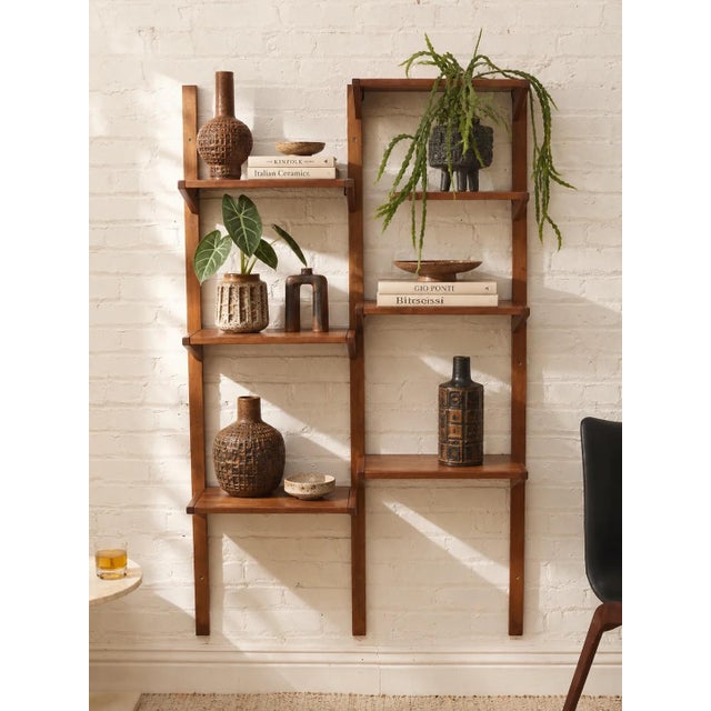 Mid-Century Modern Restored Vintage Mid-Century Modern Wall Unit Shelf For Sale - Image 3 of 9