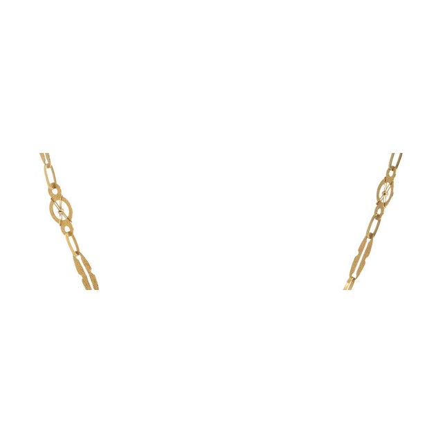 Metal 19.2 Karat Gold Necklace For Sale - Image 7 of 8