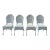 1960s Vintage White Wicker Dining Chairs- Set of 4 For Sale