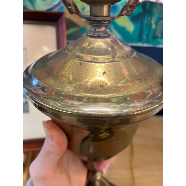 Late 20th Century Tiffany-Style Stained Glass Lamp For Sale - Image 11 of 13