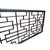 Dark Brown Rustic 100" Geometric Rectangular Wood Panel Screen For Sale - Image 4 of 9