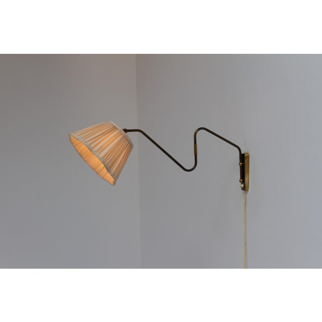 Metal Danish Articulating Brass Wall Light by Teknika, Denmark, 1950s For Sale - Image 7 of 18