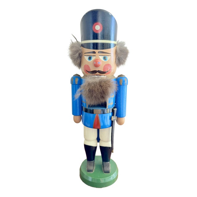 German Nutcracker with Blue Jacket, 1960s For Sale