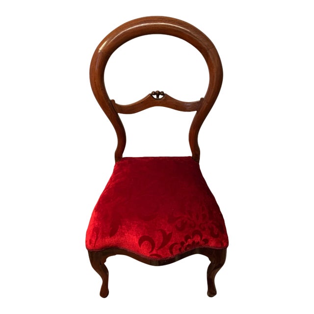 Antique Victorian Balloon Back Chair For Sale