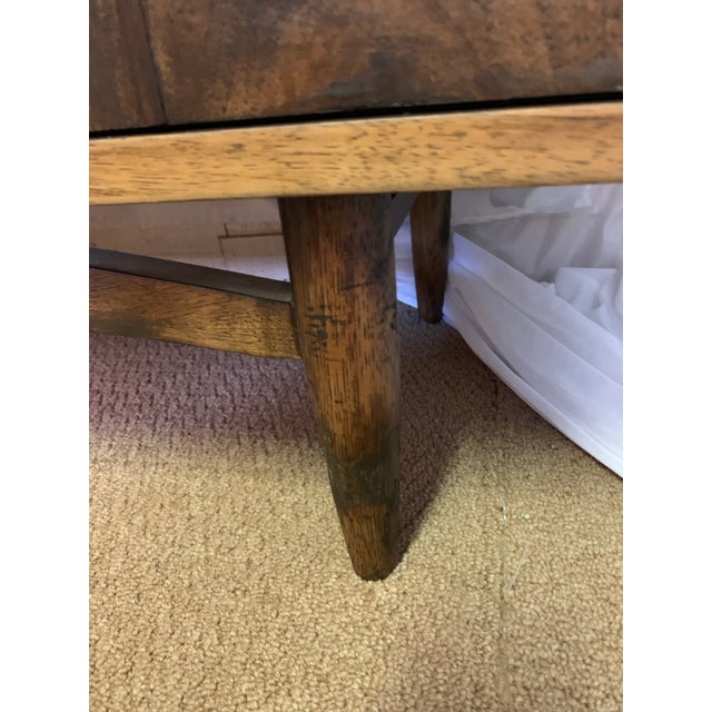 Vintage Broyhill Sculptra Credenza | 3 Drawers | 2 Cabinets | Partially Refinished For Sale - Image 11 of 12