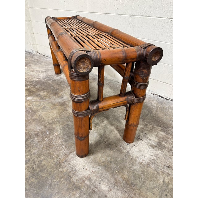 Oversized Elephant Bamboo Console For Sale - Image 9 of 9