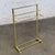 Late 20th Century Late 20th Century Hollywood Regency Style Solid Brass Freestanding Towel Stand Triple Tiered Bars For Sale - Image 5 of 18