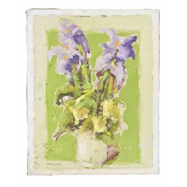 Oil on canvas realized by Franco Marzilli (1934-2010) in 1970s. Hand signed lower right. Very good condition. Franco...