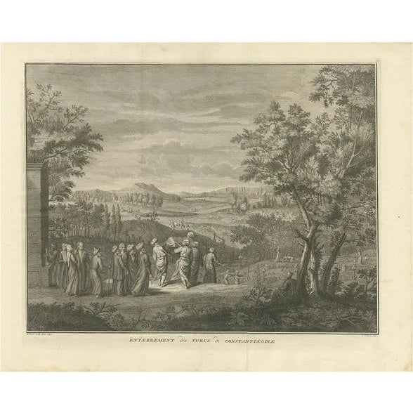 Bernard Picart, Illustration of the Funeral at Constantinople, 1729, Print For Sale