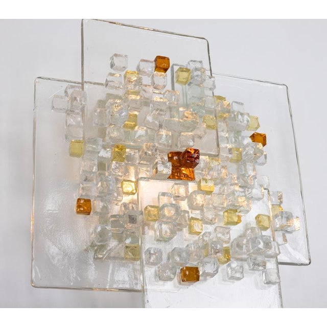 Mid-Century Brutalist Murano Glass Wall Sconce, Italy, 1970s For Sale - Image 10 of 16