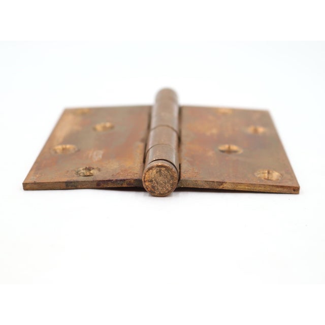 Traditional Vintage 4.5 X 4.5 In. Solid Brass Butt Door Hinge For Sale - Image 3 of 4