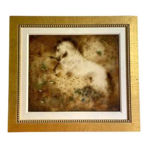 Janet Treby Dancing Spirit Abstract Horse Fine Art Canvas Giclee Limited Edition Print, 149/150, Framed