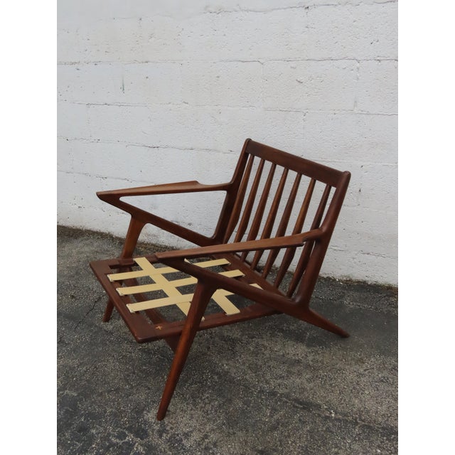 Danish Modern Poul Jensen for Selig Sculpted Z Lounge Chairs a Pair 6337 For Sale - Image 14 of 18