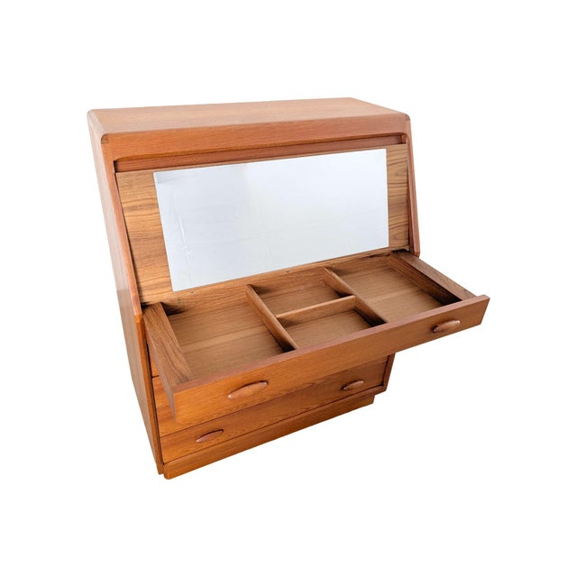 Mid-Century Danish Secretary Desk in Teak from Dyrlund For Sale - Image 6 of 13