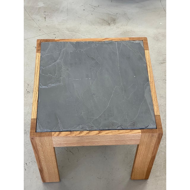 Slate Top Oak Tables For Sale - Image 11 of 12