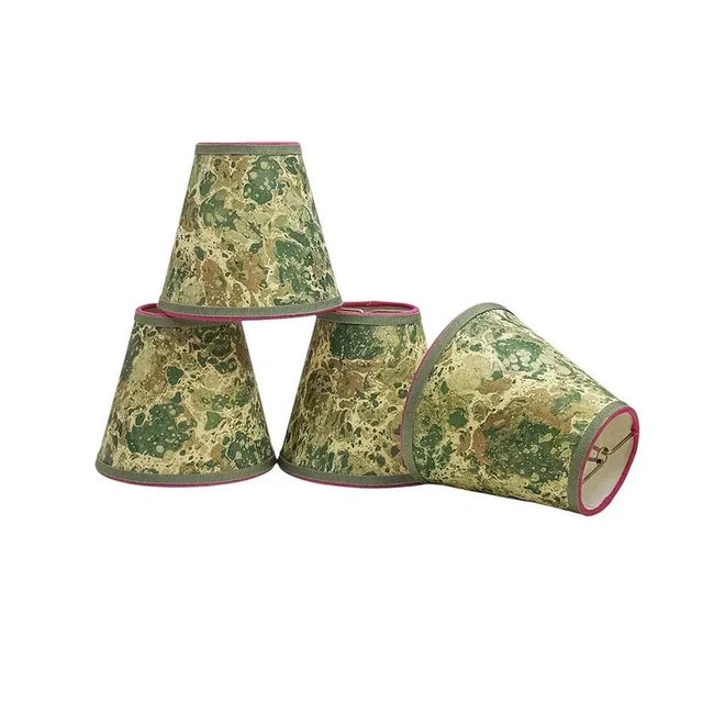 Designer marble lampshades will transform any light fixture. An incredible array of greens and a touch of gold in this...