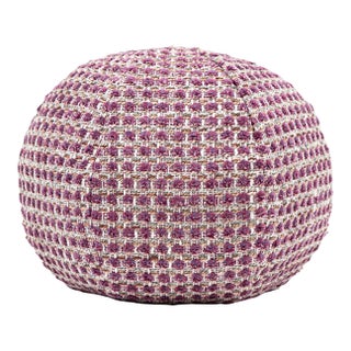The House Of Scalamandré Heatherton Circle Pillow In Plum For Sale