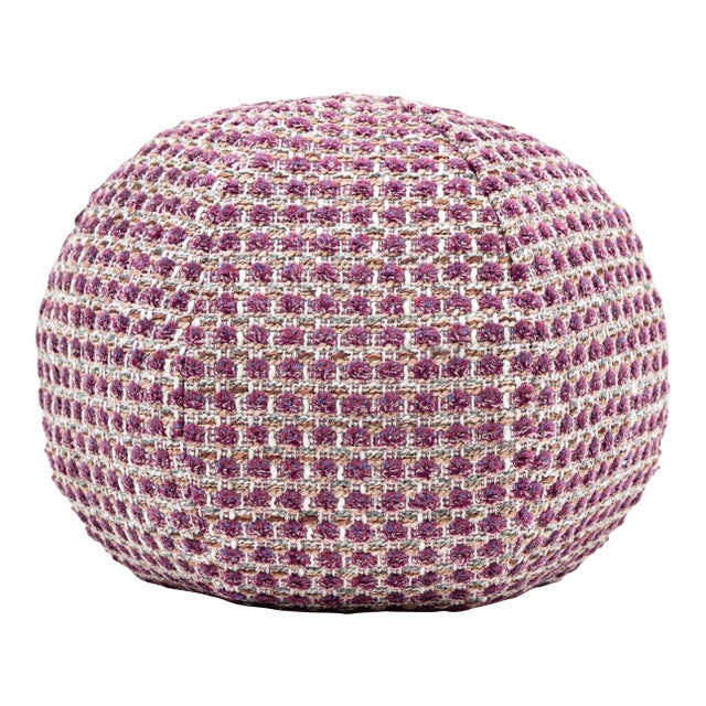 The House Of Scalamandré Heatherton Circle Pillow In Plum For Sale