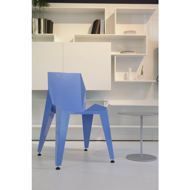 2010s Origami Inspired Edge Blue Chair | Indoor & Outdoor Chair For Sale - Image 5 of 8