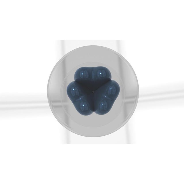 Contemporary Elvia 3 Hearts Lunar Blue Dining Table from Eje-Design For Sale - Image 3 of 6