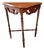 Early 20th Century Antique Mahogany Demilune Console Table With Fretwork Apron For Sale