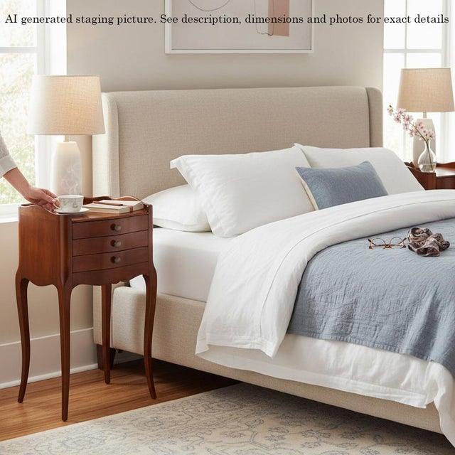 These vintage bedside tables display a lovely warm colour, appealing age and patina, which adds to their timeless charm...