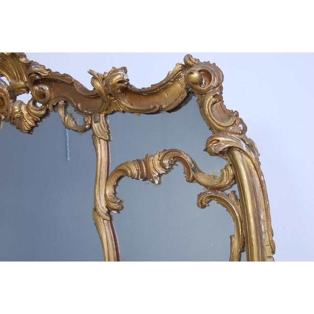 Baroque Console with Great Mirror and Applique, 1940s For Sale - Image 6 of 17