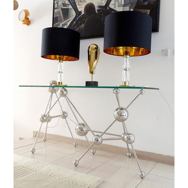 Large Vintage Glass Table Lamps from Kaiser Leuchten, Set of 2 For Sale - Image 9 of 16