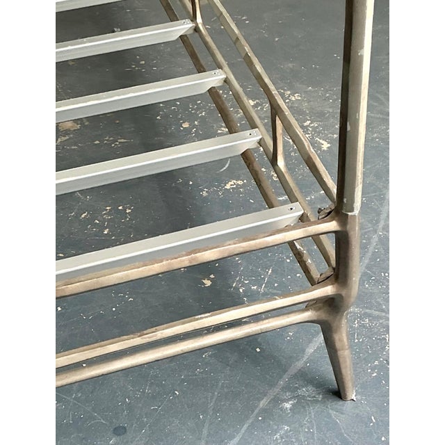 Vintage Metal King Canopy Bed Frame For Sale - Image 9 of 12