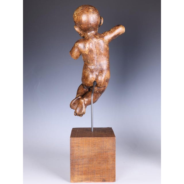 Brown Austrian Artist, Baroque Putti / Cherubs, 18th Century, Limewood, Set of 2 For Sale - Image 8 of 18
