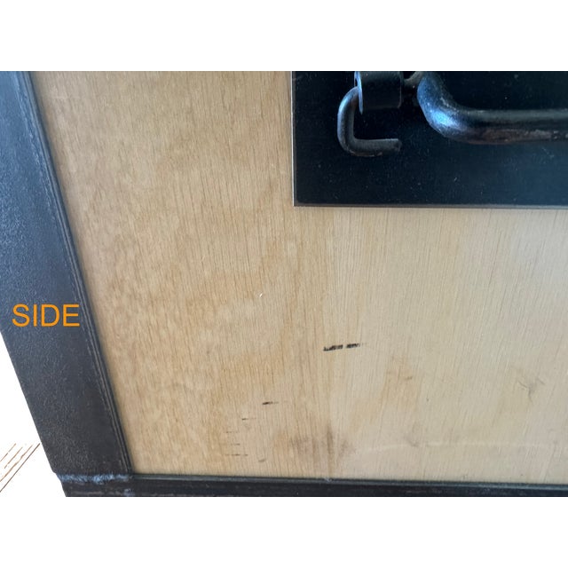 1980s Wood and Iron Chest For Sale - Image 4 of 6