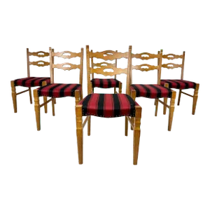 1960s Set of 6 Dining Chairs by Henning Kjaernulf