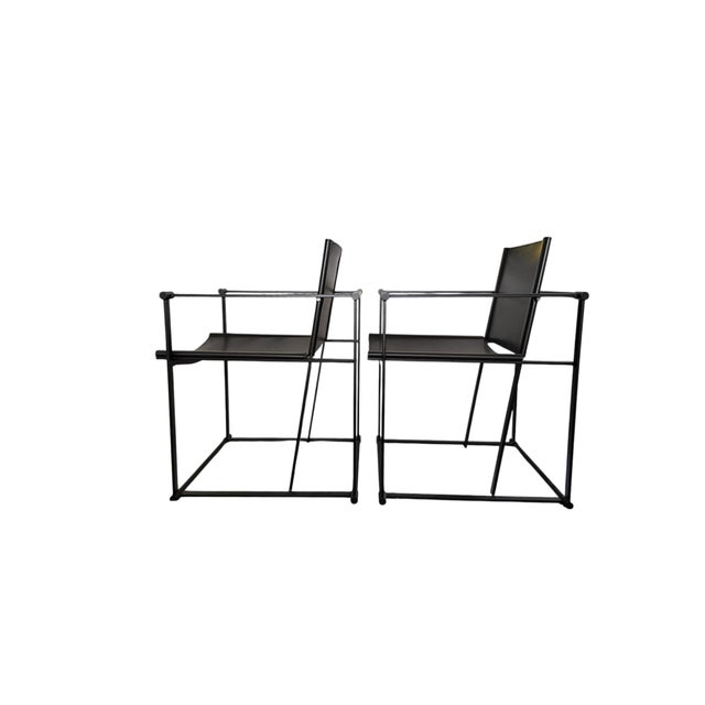 Postmodern Cube Chairs – In the Style of Radboud Van Beekum– Black Pu Leather. Priced Individually For Sale - Image 4 of 6