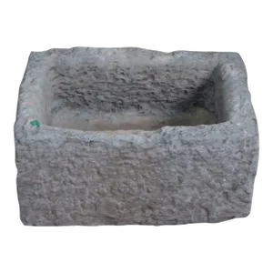 18" Inch Long Hand Chiseled Stone Trough 24-9