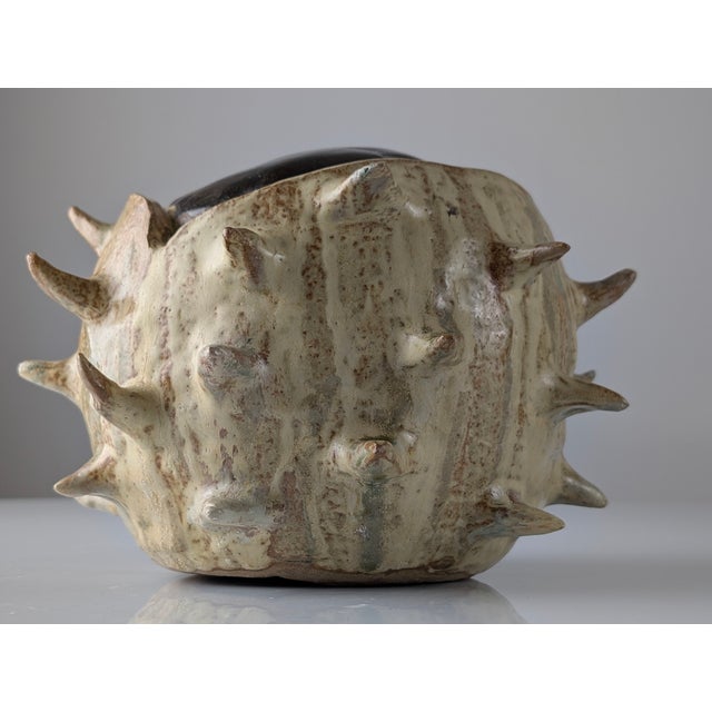 Large Organic Glazed Stoneware Chestnut, 20th Century For Sale - Image 5 of 9