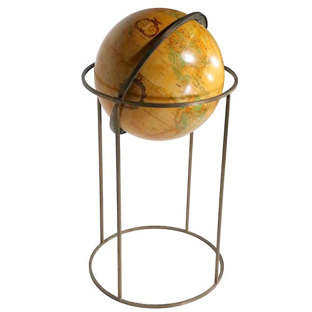 Replogle Globes Mid Century Floor Model Replogle Globe Att. To Paul McCobb For Sale - Image 4 of 17
