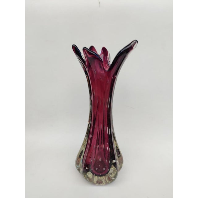 Murano Glass Vase in Amethyst, 1950s For Sale - Image 12 of 12