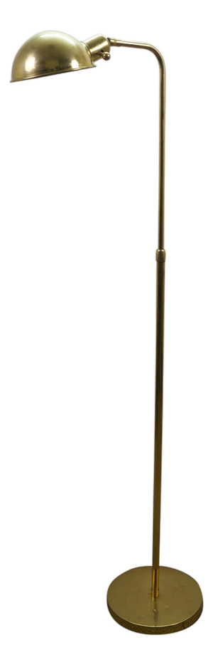 Vintage Brass Adjustable Apothecary Library Pharmacy Reading Floor Lamp 56"