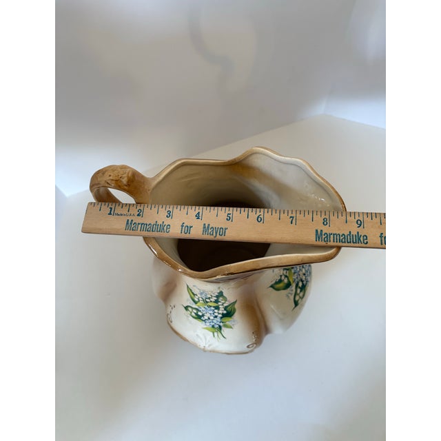 Rs Prussia Antique Lily of the Valley Porcelain Pitcher & Basin Set With Gilt Embossing For Sale In Indianapolis - Image 6 of 10