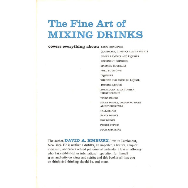 "The Fine Art of Mixing Drinks" 1958 Embury, David A. Chairish