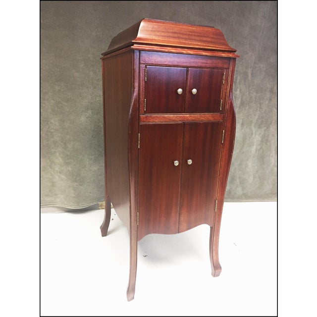 Antique Victrola Wood Record Player Cabinet | Chairish